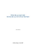 Khỏa lấp sự cách biệt xã hội dân sự mới nổi tại Việt Nam pptx