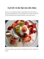 Lợi ích và tác hại của sữa chua potx