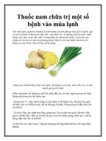 Thuốc nam chữa trị một số bệnh vào mùa lạnh ppt