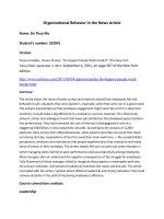 Oganizational Behavior in the News Article pptx