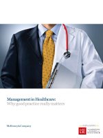 Management in Healthcare: Why good practice really matters pot