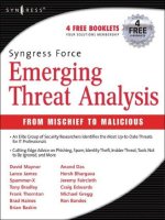 syngress force emerging threat analysis - from mischief to malicious