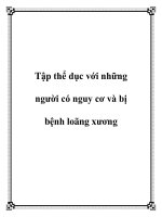 Tập thể dục với những người có nguy cơ và bị bệnh loãng xương doc