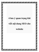 4 lưu ý quan trọng khi viết nội dung SEO cho website potx