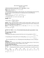 Đề Thi Thử Đại Học Khối A, A1, B, D Toán 2013 - Phần 26 - Đề 15 docx