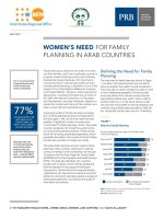 WOMEN’S NEED FOR FAMILY PLANNING IN ARAB COUNTRIES pptx