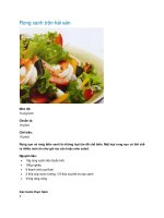 Rong xanh trộn hải sản pot