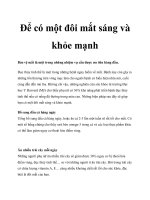 Để có một đôi mắt sáng và khỏe mạnh pot