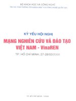 Kỷ yếu hội nghị mạng nghiên cứu và đào tạo Việt Nam- Vinaren quá trình hình thành và phát triển pdf