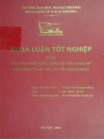 Tình hình xuất khẩu hàng dệt may sang Mỹ của công ty dệt may Hà Nội ( Hanoisimex)