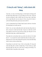 Ế khuyến mãi “khủng”, chiều khách đắt hàng ppt