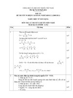 đáp án đề thi lí thuyết tốt nghiệp khóa 2 - điện tử dân dụng - mã đề thi đtdd - lt (42)