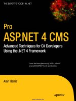 Pro ASP.NET 4 CMS: Advanced Techniques for C# Developers Using the .NET 4 Framework ppt