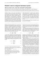 Báo cáo khoa học: Metabolic control in integrated biochemical system doc