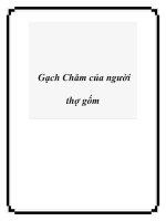 Gạch Chăm của người thợ gốm pptx
