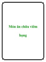 Món ăn chữa viêm họng docx