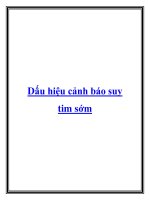 Dấu hiệu cảnh báo suy tim sớm docx