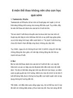 6 môn thể thao không nên cho con học quá sớm pdf