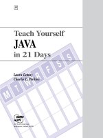 Teach Yourself JAVA in 21 Days docx
