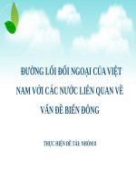 đường lối đối ngoại của việt nam với các nước liên quan về vấn đề biển đông