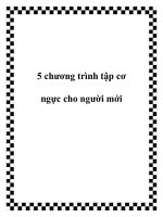 5 chương trình tập cơ ngực cho người mới pot