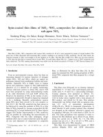 spin-coated thin films of sio2–wo3 composites for detection