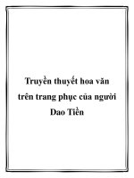 Truyền thuyết hoa văn trên trang phục của người Dao Tiền doc