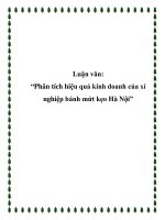 Luận văn: “Phân tích hiệu quả kinh doanh của xí nghiệp bánh mứt kẹo Hà Nội” pdf