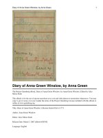 Diary of Anna Green Winslow A Boston School Girl of 1771 doc