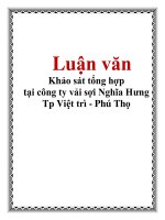 Luận văn: Khảo sát tổng hợp tại công ty vải sợi Nghĩa Hưng Tp Việt trì - Phú Thọ pot
