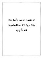 Bãi biển Anse Lazio ở Seychelles: Vẻ đẹp đầy quyến rũ pot