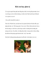 Khi con hay ghen tị doc