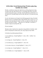 60 Do follow Social Bookmarking Websites giúp tăng backlink cho website pptx