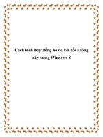 Cách kích hoạt đồng hồ đo kết nối không dây trong Windows 8 potx