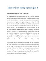 Hãy nói về môi trường một cách giản dị potx