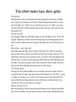 Trò chơi toán học đơn giản ppt