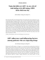 Tuân thủ điều trị ARV và các yếu tố ảnh hưởng trên đối tượng AIDS tiêm chích ma túy pptx