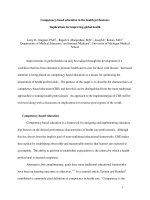 Competency-based education in the health professions: Implications for improving global health doc