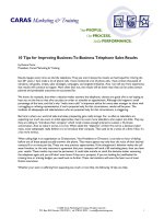 10 Tips for Improving Business-To-Business Telephone Sales Results pptx