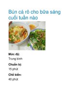 Bún cá rô cho bữa sáng cuối tuần nào pdf