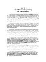 C++ Lab 12 Object Oriented Programming Dr. John Abraham pot