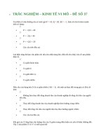 TRẮC NGHIỆM - KINH TẾ VI MÔ - ĐỀ SỐ 37 pot