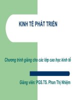 Bài giảng: Kinh tế phát triển phần 1
