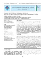 Ứng dụng vi sinh vật và enzyme protease để cải tiến chất lượng nước tương lên men truyền thống potx