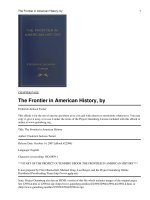 The Frontier in American History pot
