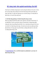Kỹ năng sinh viên ngành marketing cần biết pptx