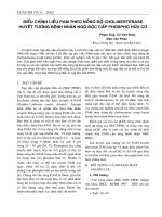 Điều chỉnh liều Pam theo nồng độ Cholinesterase huyết tương bệnh nhân ngộ độc cấp Phospho hữu cơ ppt