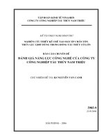 Đánh giá năng lực công nghệ của công ty công nghiệp tàu thủy Nam Triều doc