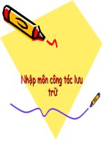 nhập môn công tác lưu trữ potx