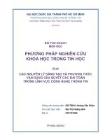 các nguyên lý sáng tạo và phương thức vận dụng giải quyết các bài toán trong lĩnh vực công nghệ thông tin